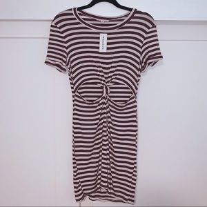 Burgundy Stripped Dress